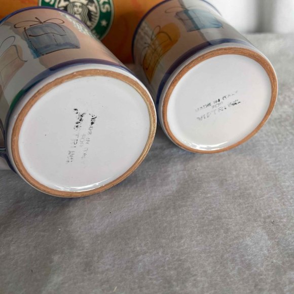 2 x Vintage Starbucks Mugs - Made in Italy - Picture 6 of 8